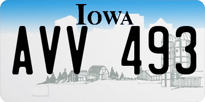 IA license plate AVV493