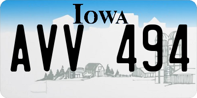 IA license plate AVV494