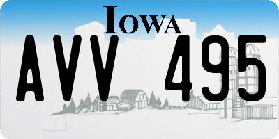 IA license plate AVV495