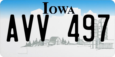 IA license plate AVV497