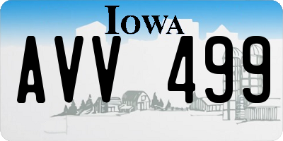 IA license plate AVV499