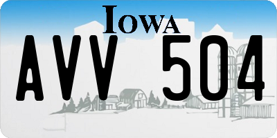 IA license plate AVV504