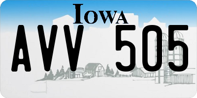 IA license plate AVV505