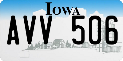 IA license plate AVV506