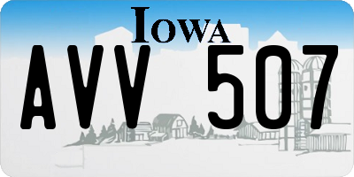 IA license plate AVV507