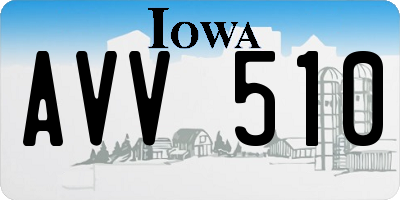 IA license plate AVV510