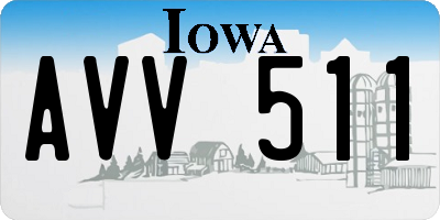 IA license plate AVV511