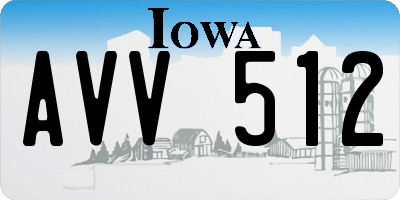 IA license plate AVV512