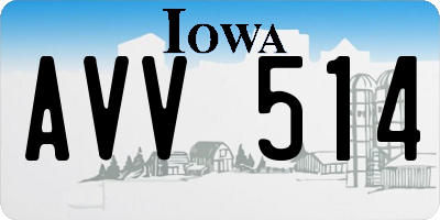 IA license plate AVV514