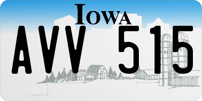 IA license plate AVV515