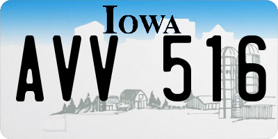 IA license plate AVV516
