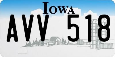 IA license plate AVV518