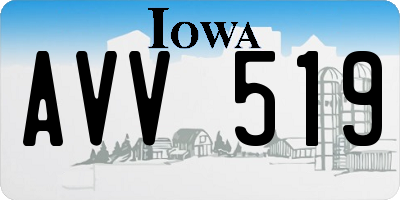 IA license plate AVV519