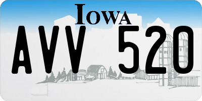 IA license plate AVV520