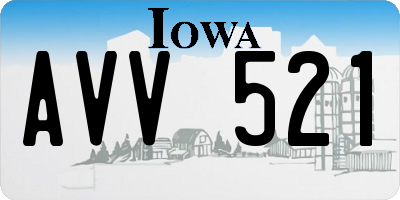 IA license plate AVV521