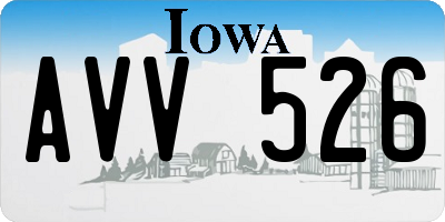 IA license plate AVV526