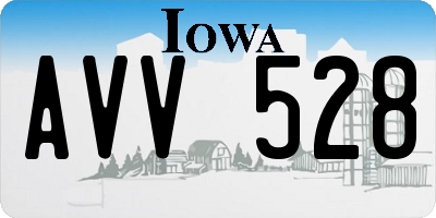 IA license plate AVV528