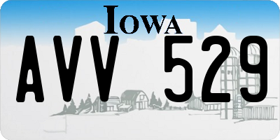 IA license plate AVV529