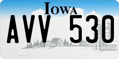 IA license plate AVV530