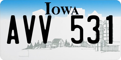IA license plate AVV531