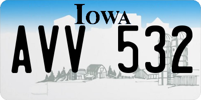 IA license plate AVV532