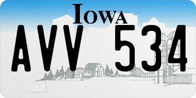 IA license plate AVV534