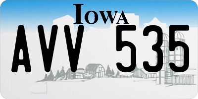 IA license plate AVV535
