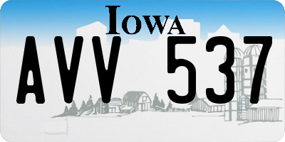 IA license plate AVV537