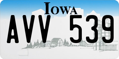 IA license plate AVV539