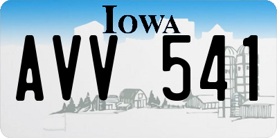 IA license plate AVV541