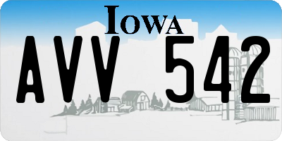 IA license plate AVV542