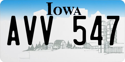 IA license plate AVV547