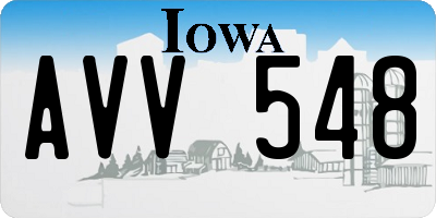 IA license plate AVV548