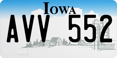 IA license plate AVV552