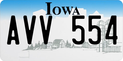 IA license plate AVV554
