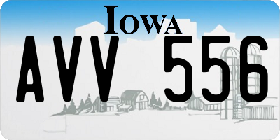 IA license plate AVV556