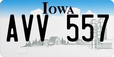 IA license plate AVV557