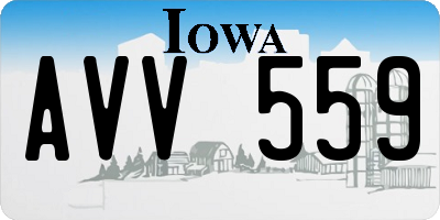 IA license plate AVV559