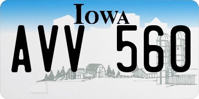 IA license plate AVV560