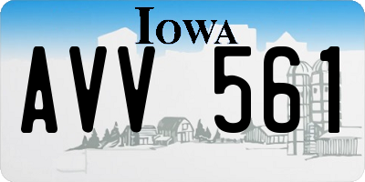 IA license plate AVV561