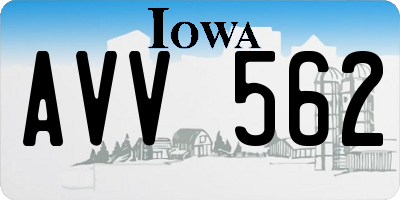 IA license plate AVV562