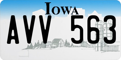 IA license plate AVV563