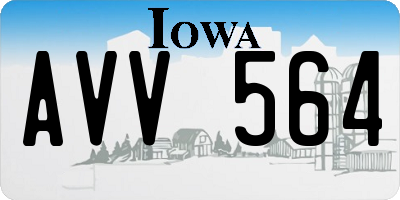 IA license plate AVV564