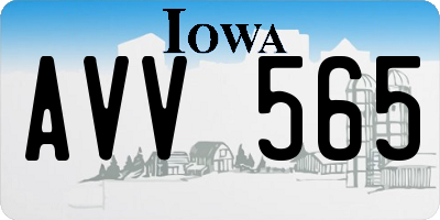 IA license plate AVV565
