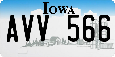 IA license plate AVV566
