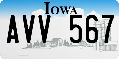 IA license plate AVV567