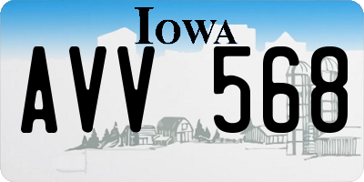 IA license plate AVV568