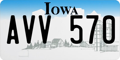 IA license plate AVV570