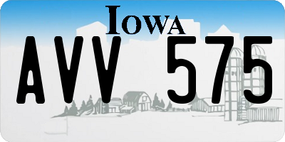 IA license plate AVV575