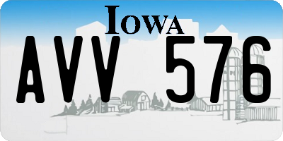 IA license plate AVV576
